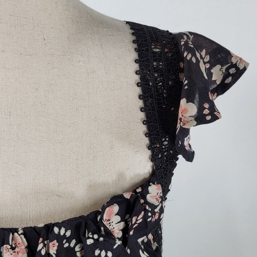 FREE PEOPLE bijou floral crop top Sz 12 NEW - Picture 4 of 10